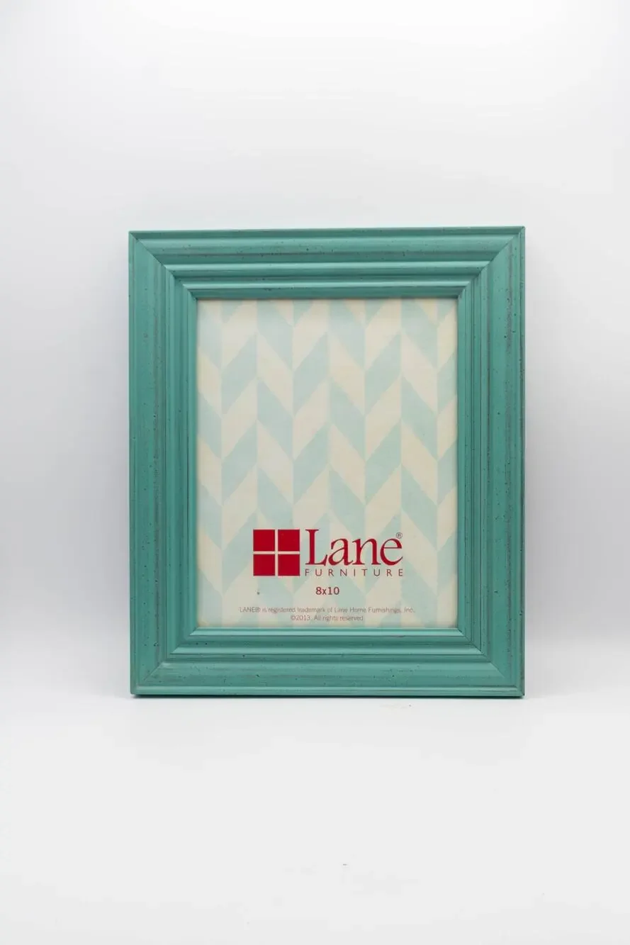 LANE Furniture Turquoise Distressed Wood Photo Picture Frame 8x10 Cottage Boho